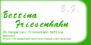 bettina friesenhahn business card